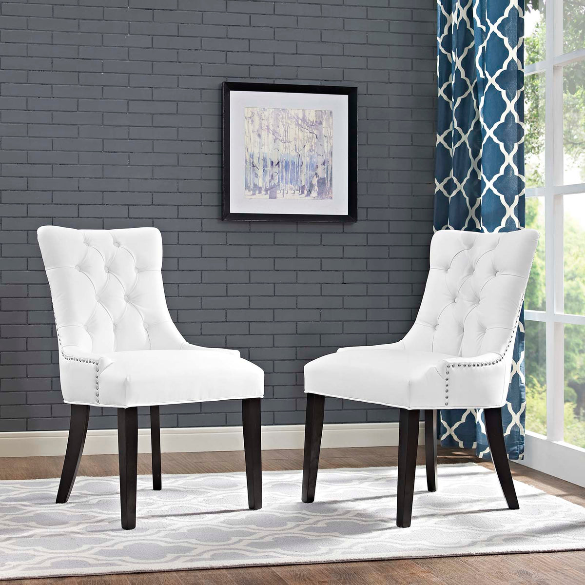 Regent Dining Side Chair Vinyl Set of 2 - view 5