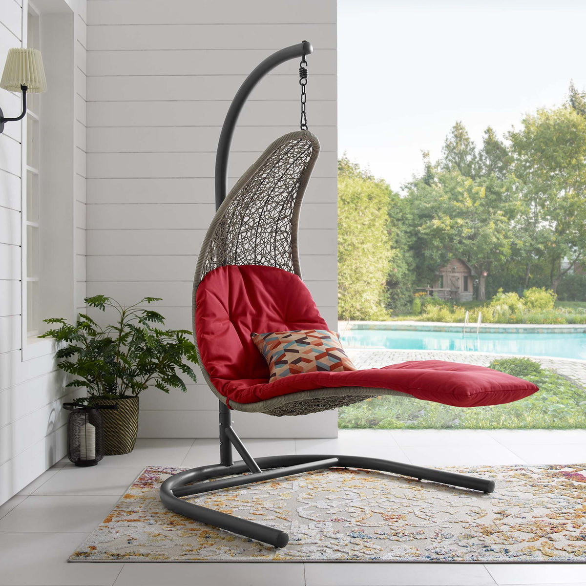 Landscape Hanging Chaise Lounge Outdoor Swing Chair