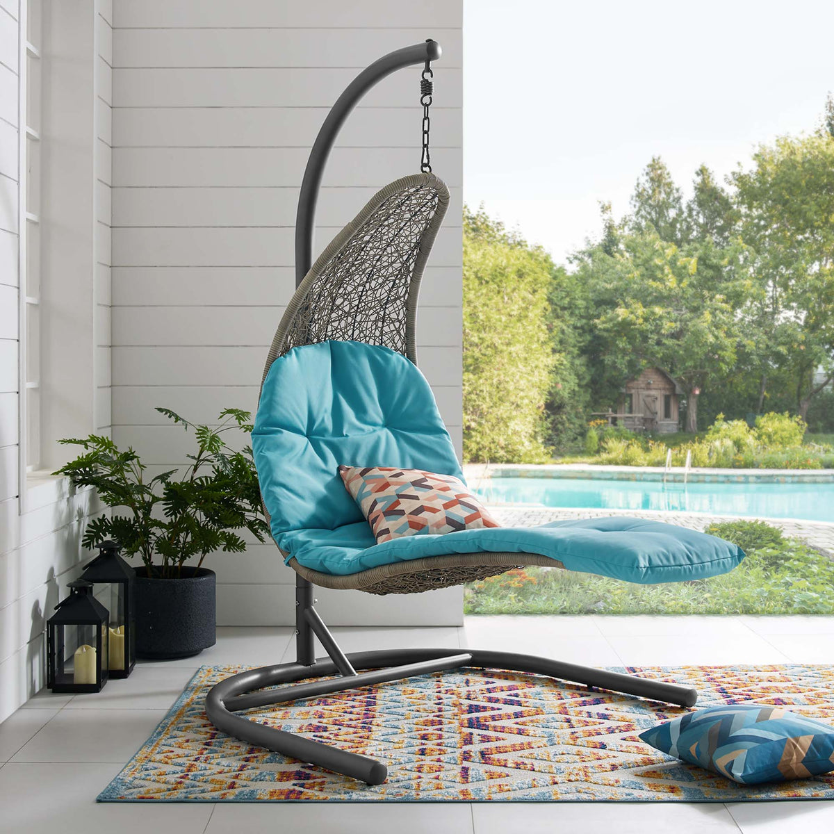 Landscape Hanging Chaise Lounge Outdoor Swing Chair