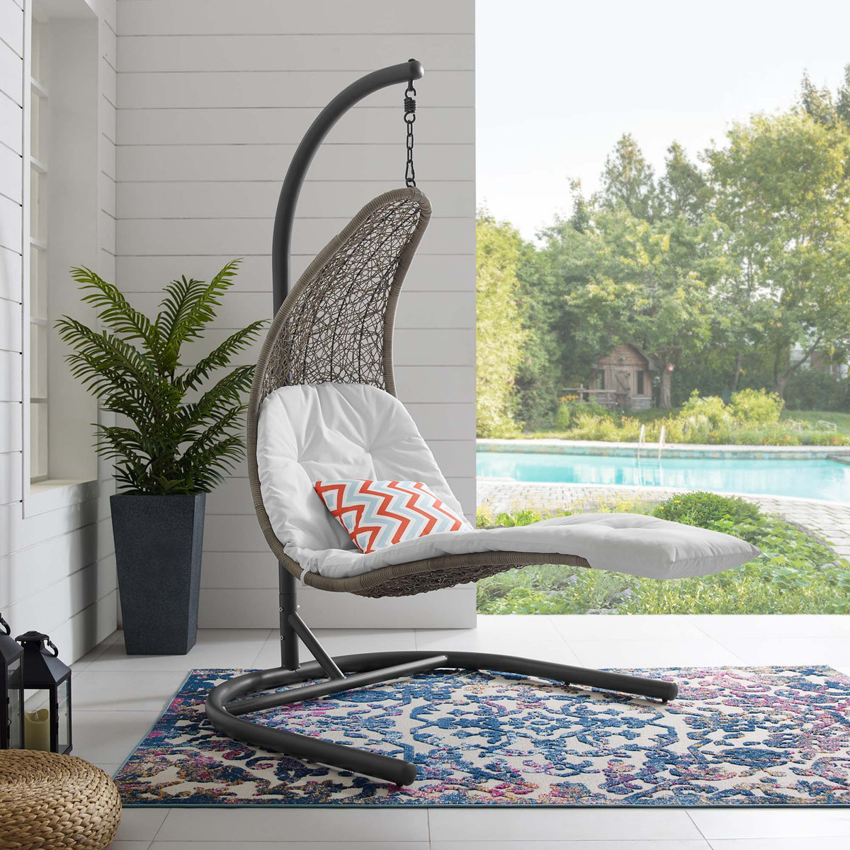 Landscape Hanging Chaise Lounge Outdoor Swing Chair