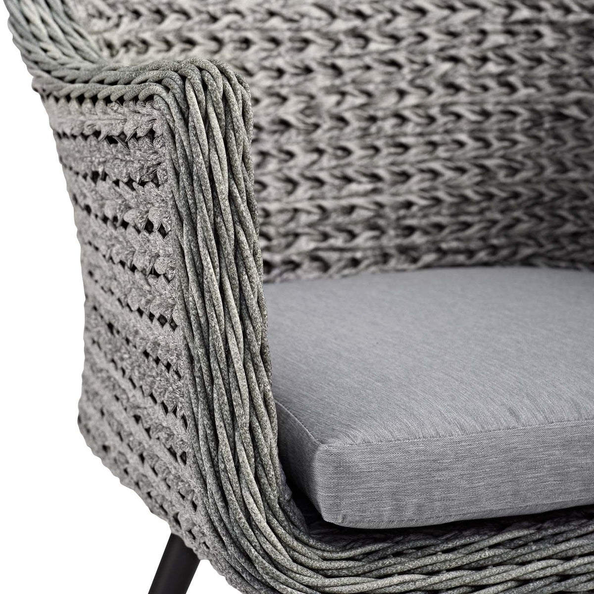 Endeavor Outdoor Patio Wicker Rattan Dining Armchair - view 4