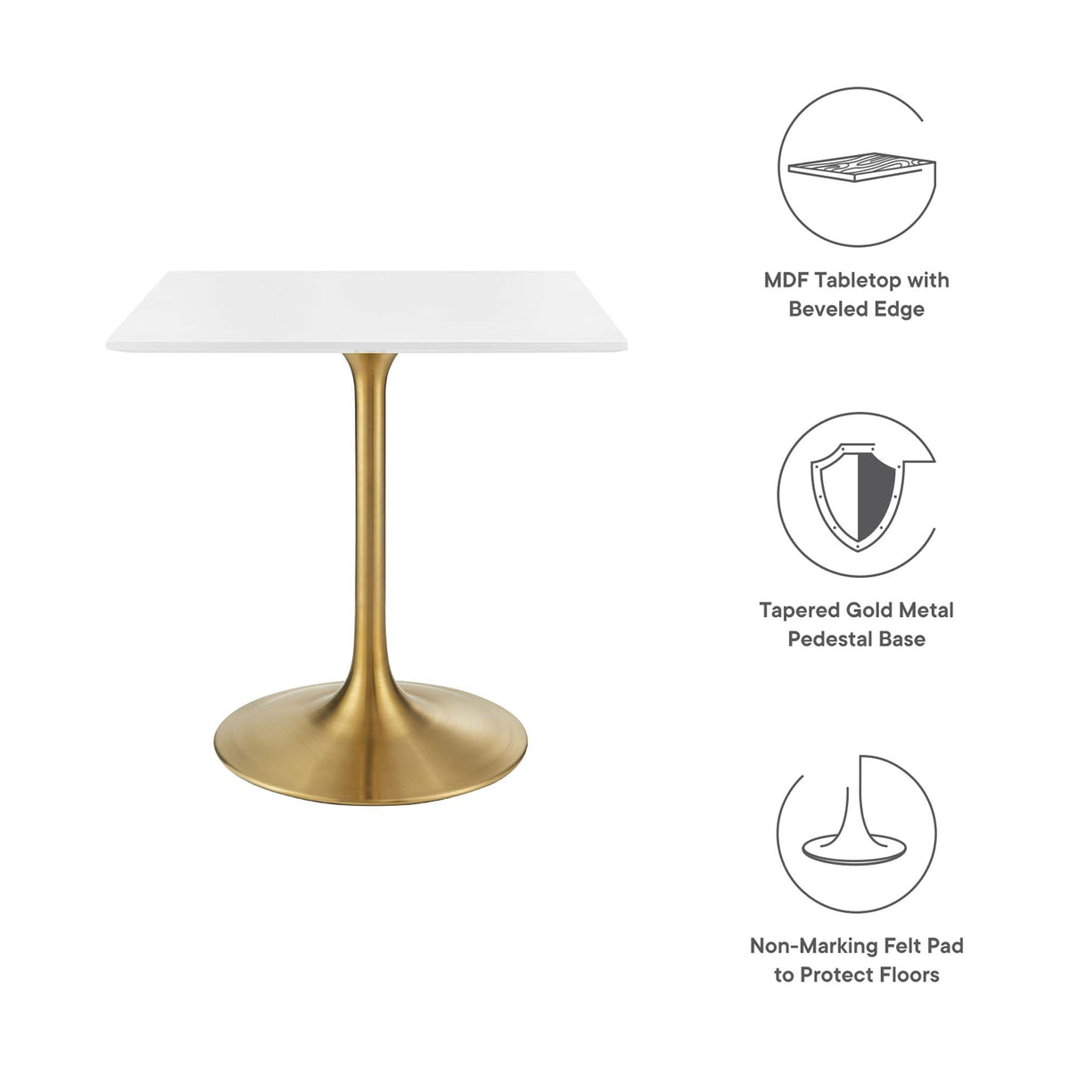 Lippa Square Wood Dining Table