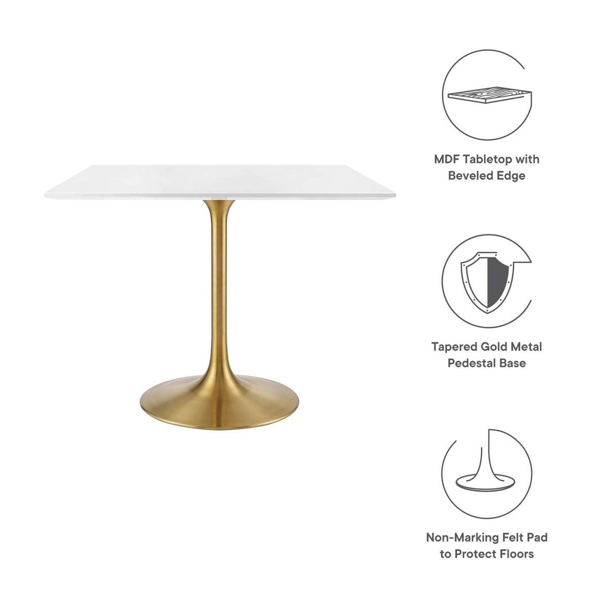 Lippa Square Wood Dining Table