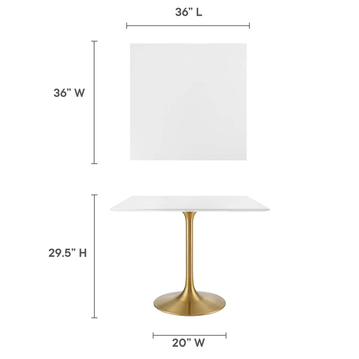 Lippa Square Wood Dining Table