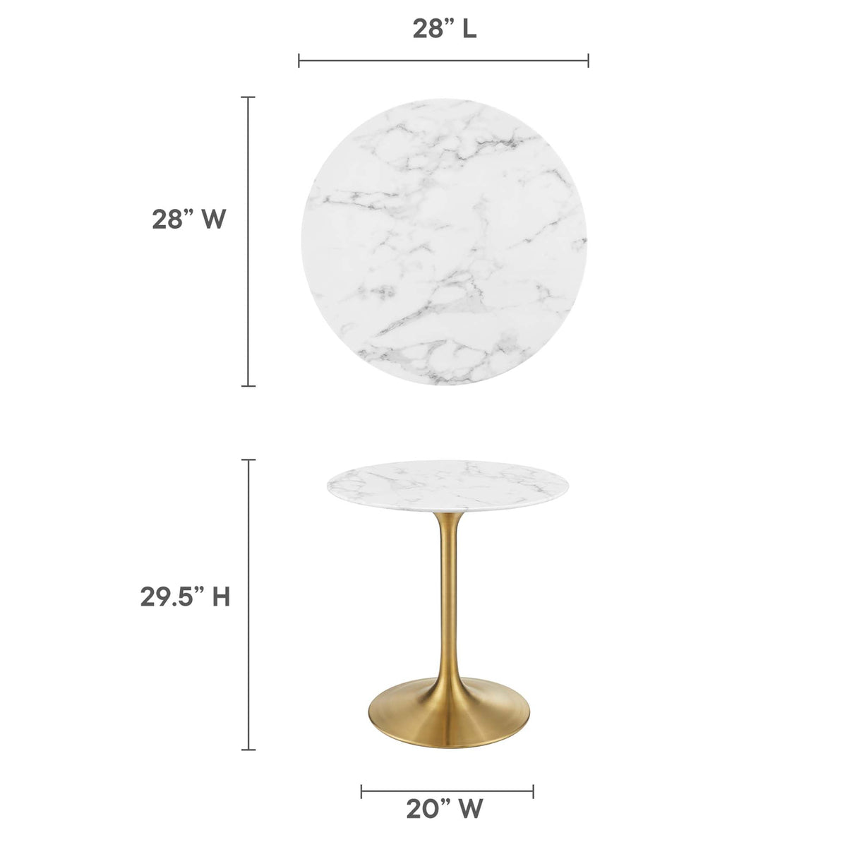 Lippa Round 28" Dining Table