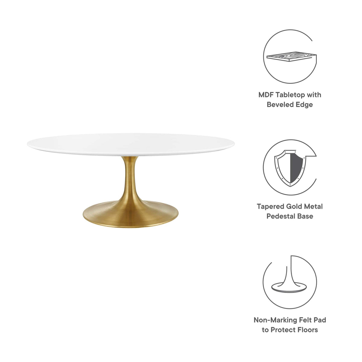 Lippa Oval Wood Coffee Table