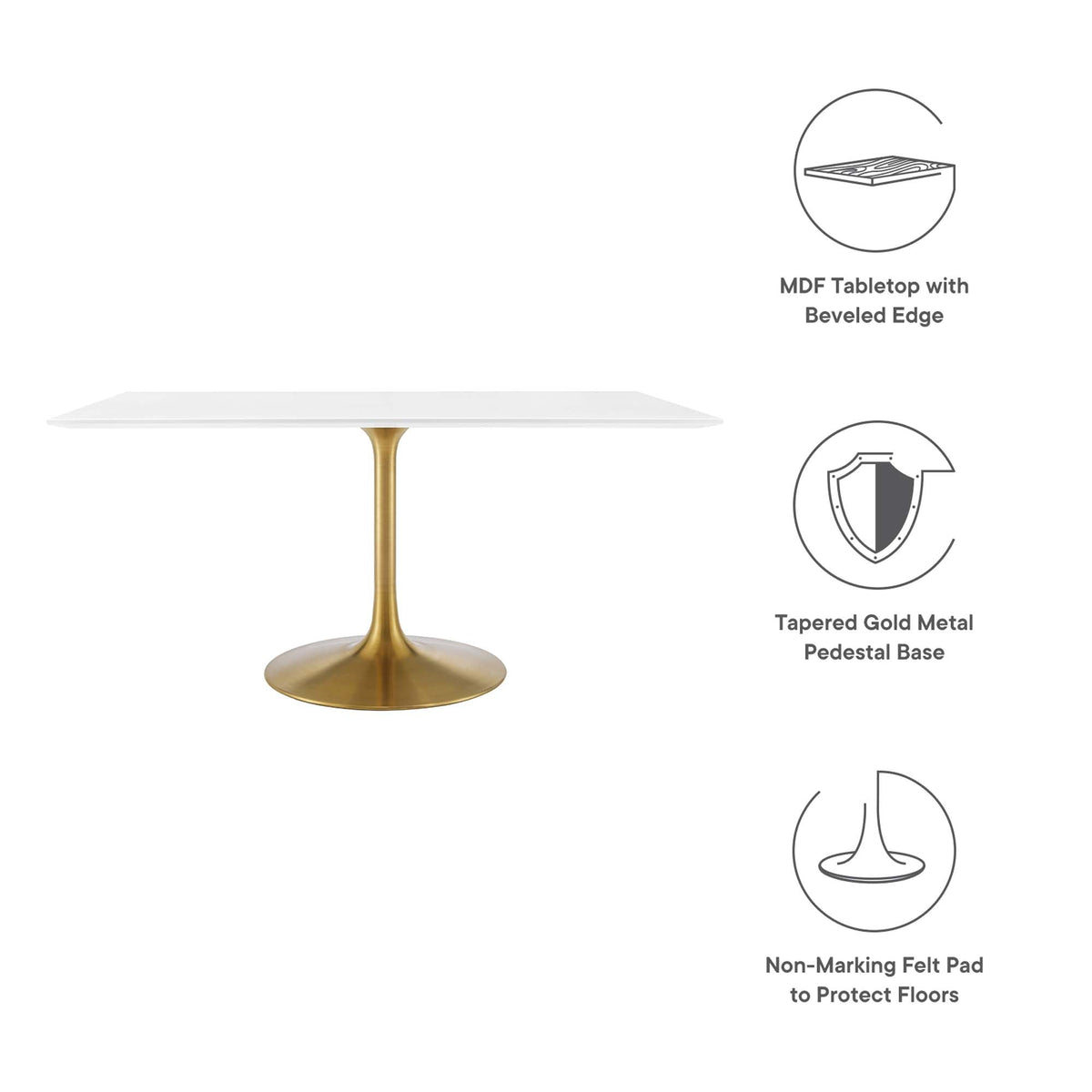 Lippa Rectangle Wood Dining Table - view 11