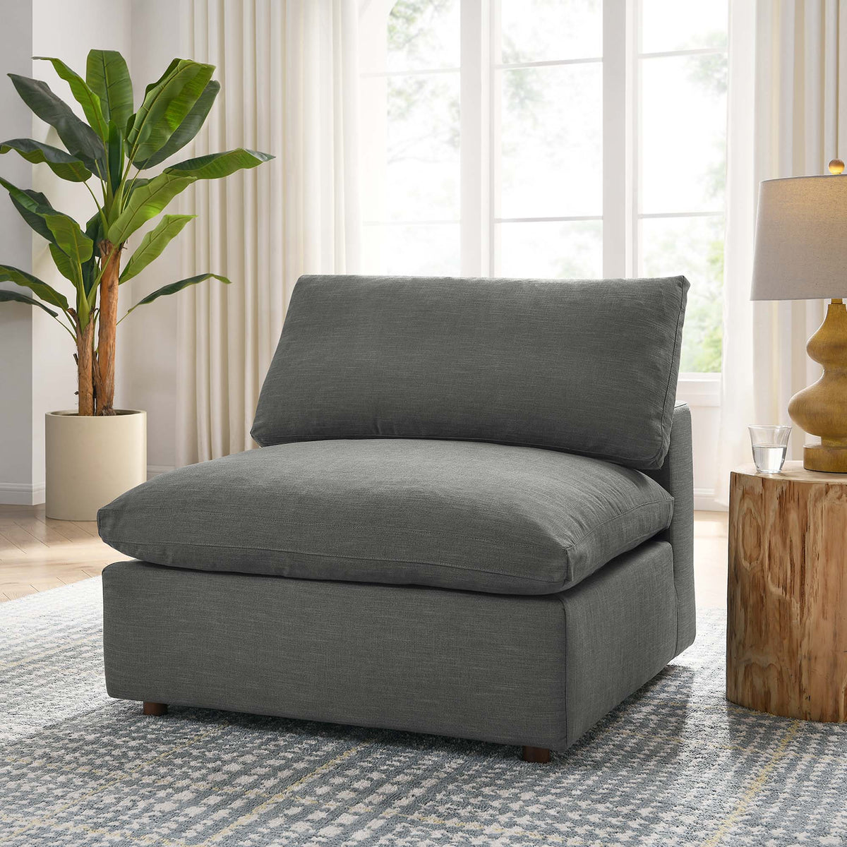 Commix Down Filled Overstuffed Armless Chair - view 52