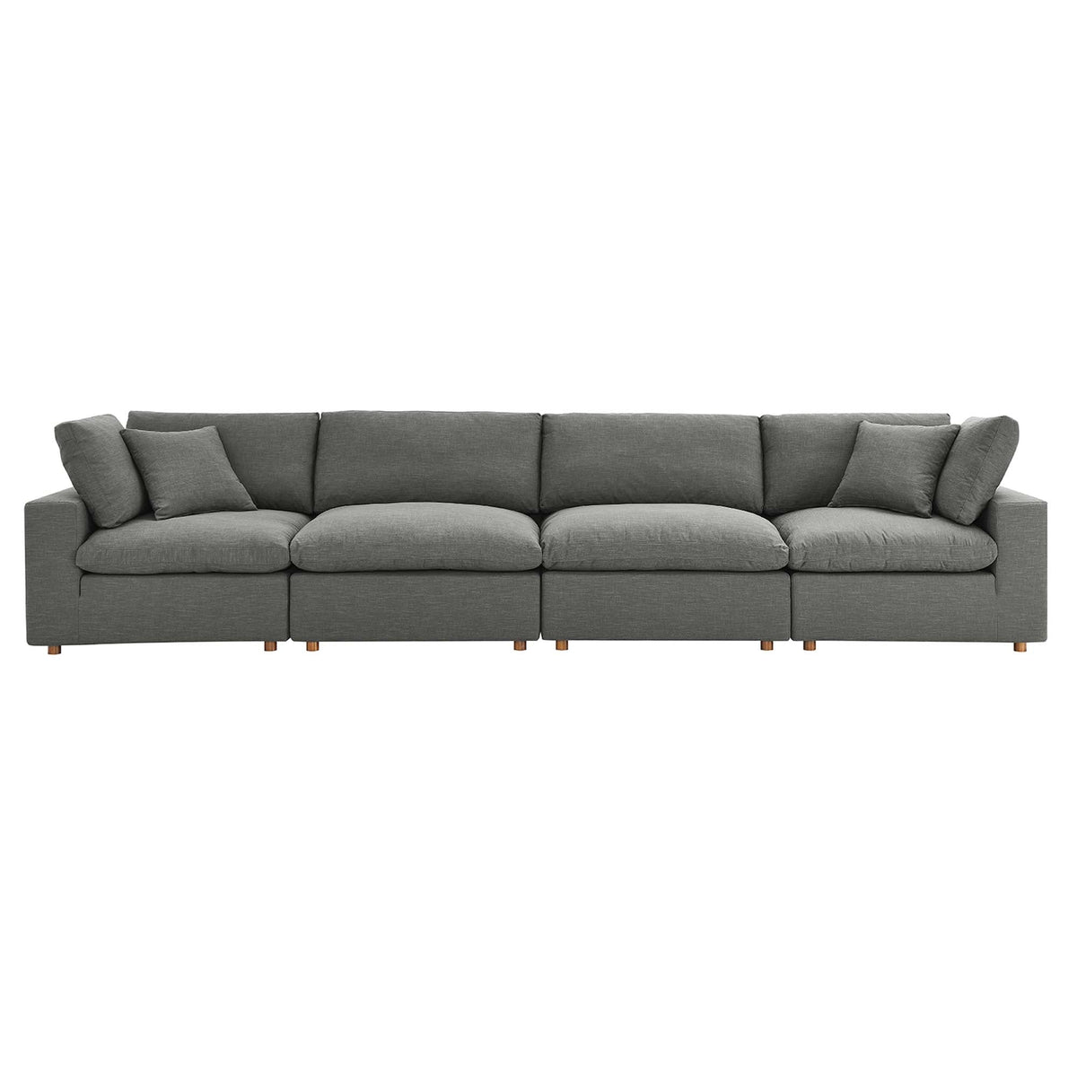 Commix 4 Piece Down Filled Overstuffed Sectional Sofa Set