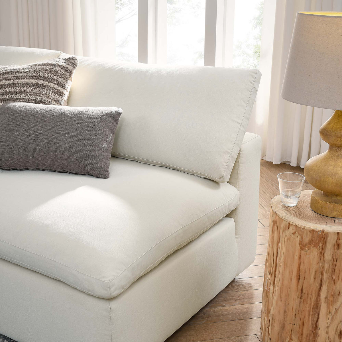 Commix 5-Piece Down Filled Overstuffed Armless Sectional Sofa
