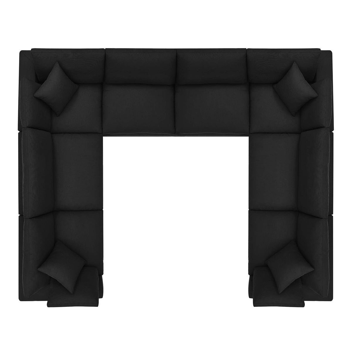 Commix 8-Piece Down Filled Overstuffed Sectional Sofa