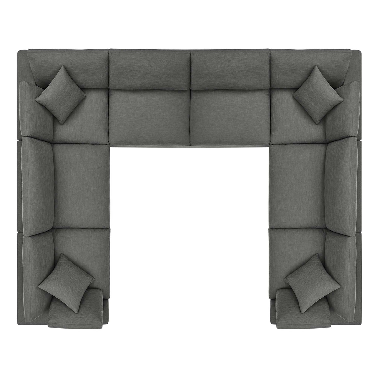 Commix 8-Piece Down Filled Overstuffed Sectional Sofa