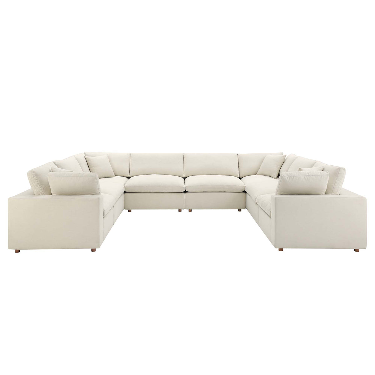 Commix 8-Piece Down Filled Overstuffed Sectional Sofa