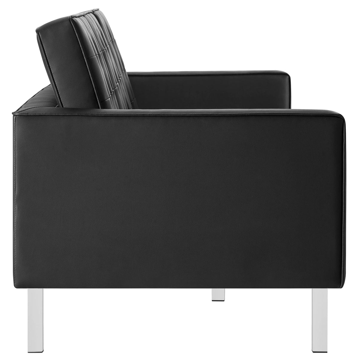 Loft Tufted Vegan Leather Sofa - view 2