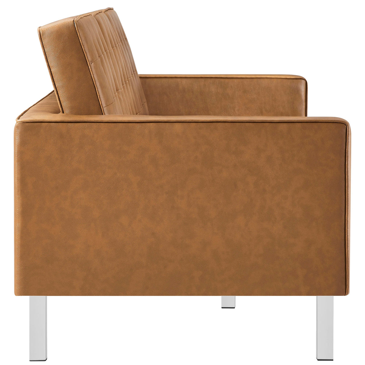 Loft Tufted Vegan Leather Sofa - view 5
