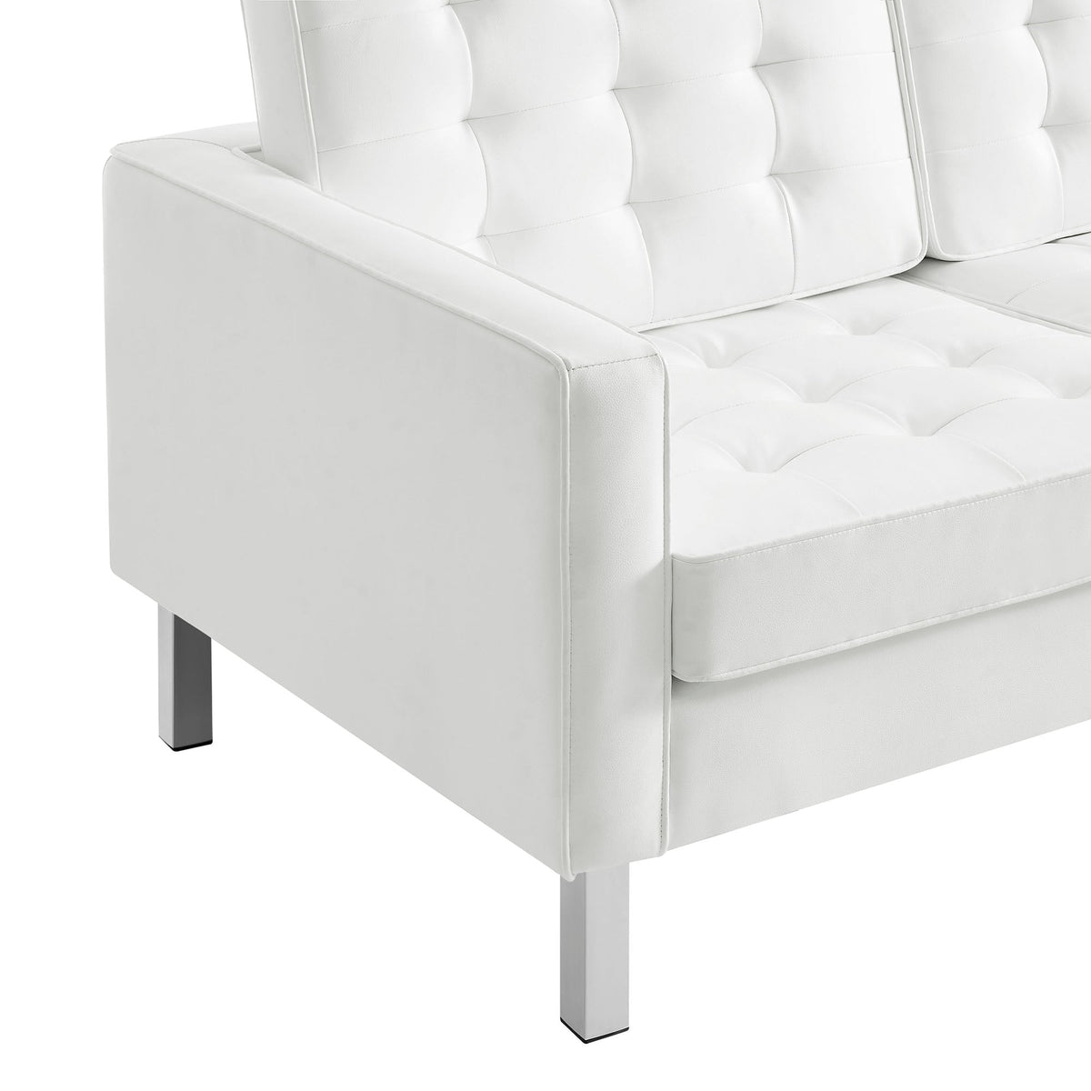 Loft Tufted Vegan Leather Sofa - view 20