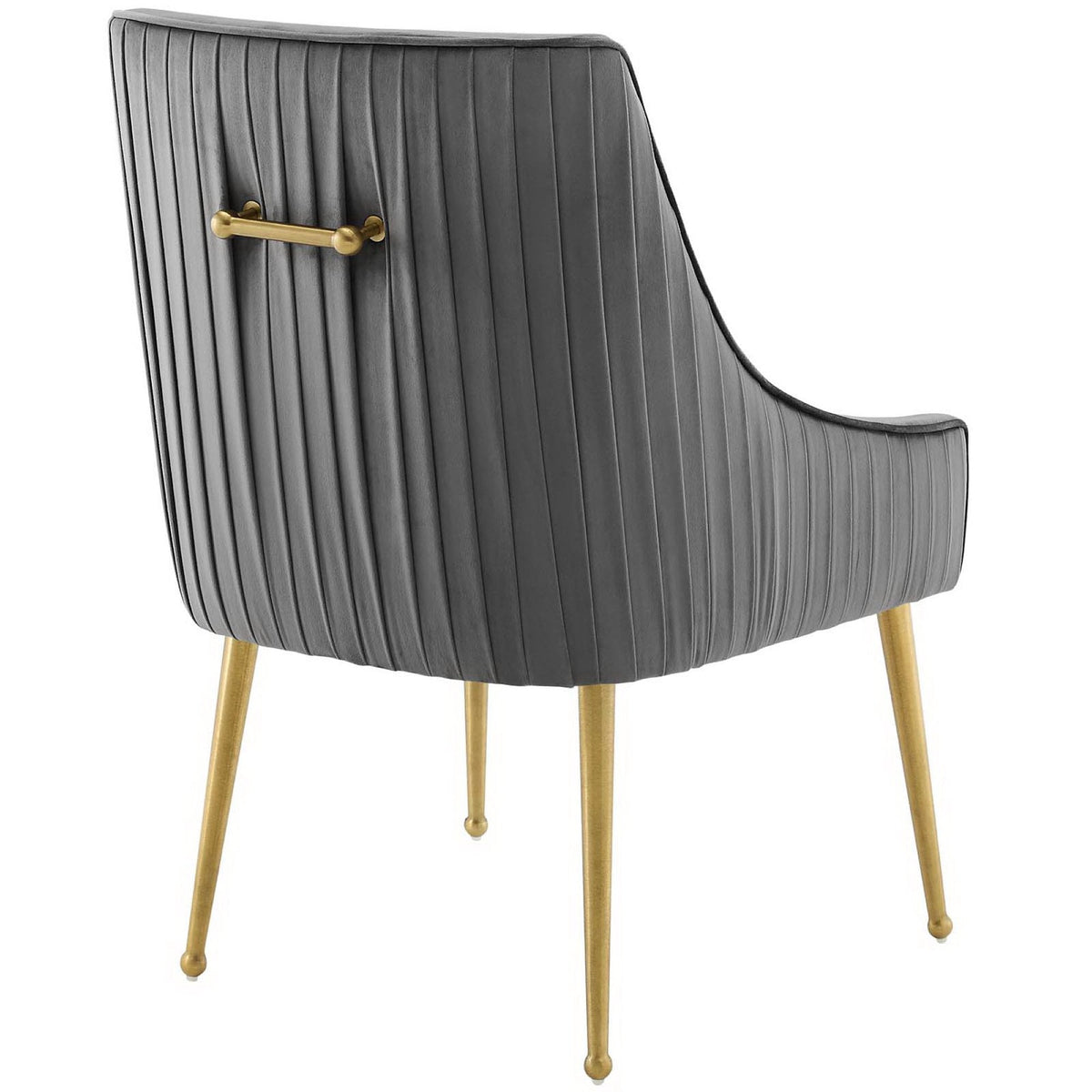 Discern Pleated Back Upholstered Performance Velvet Dining Chair - view 5
