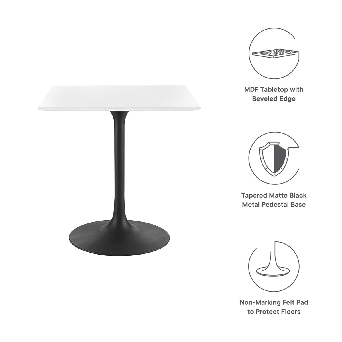 Lippa Square Wood Dining Table