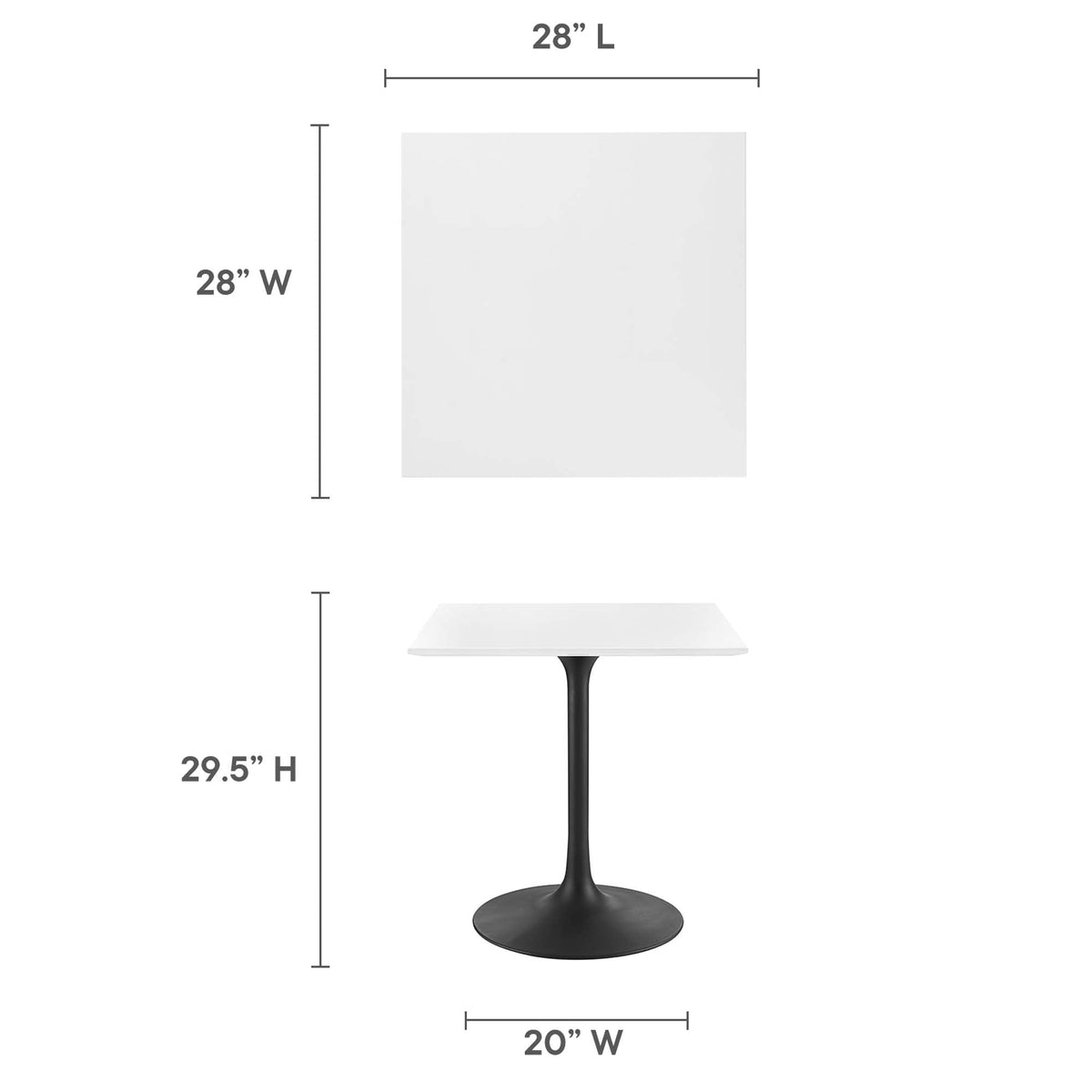 Lippa Square Wood Dining Table