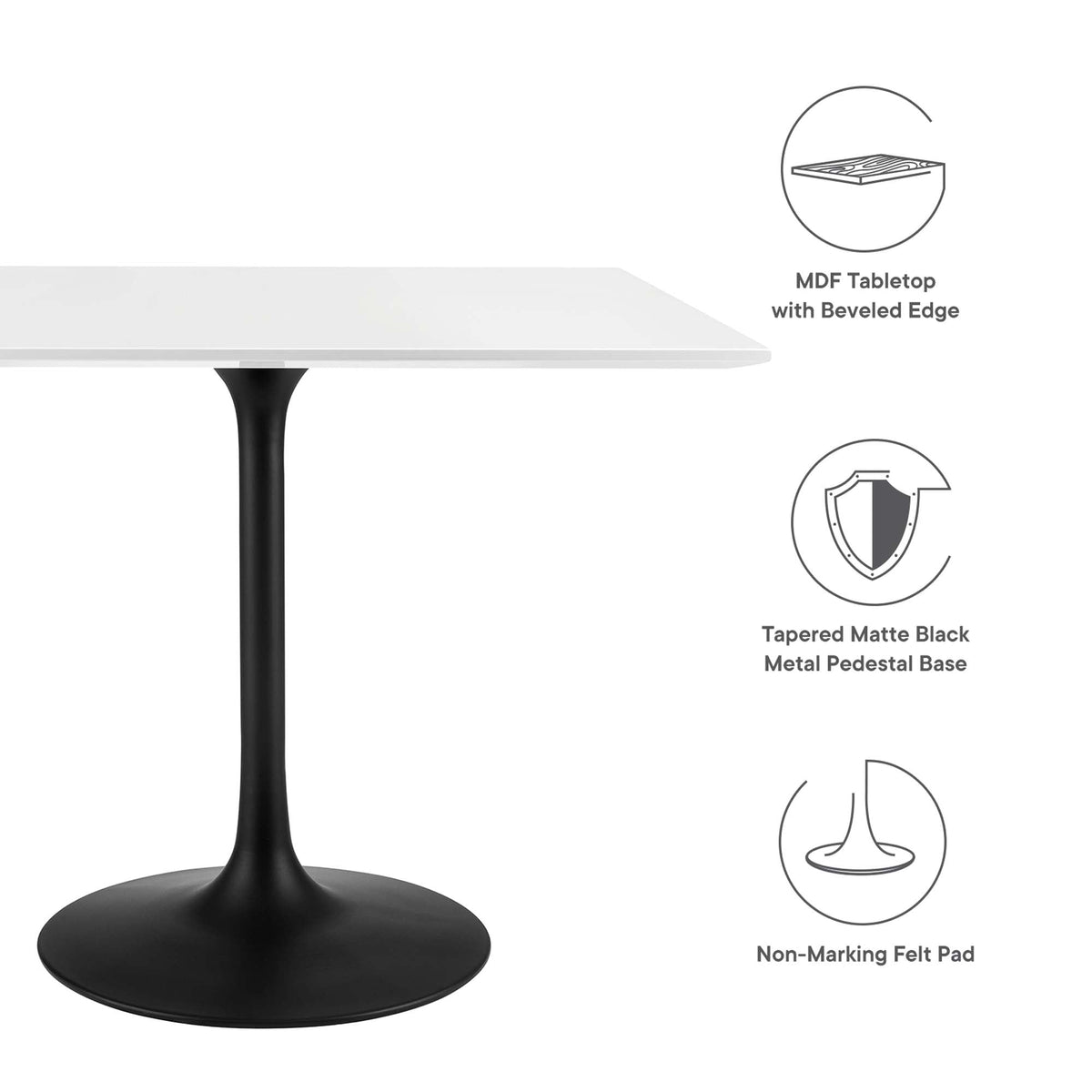 Lippa Square Wood Dining Table