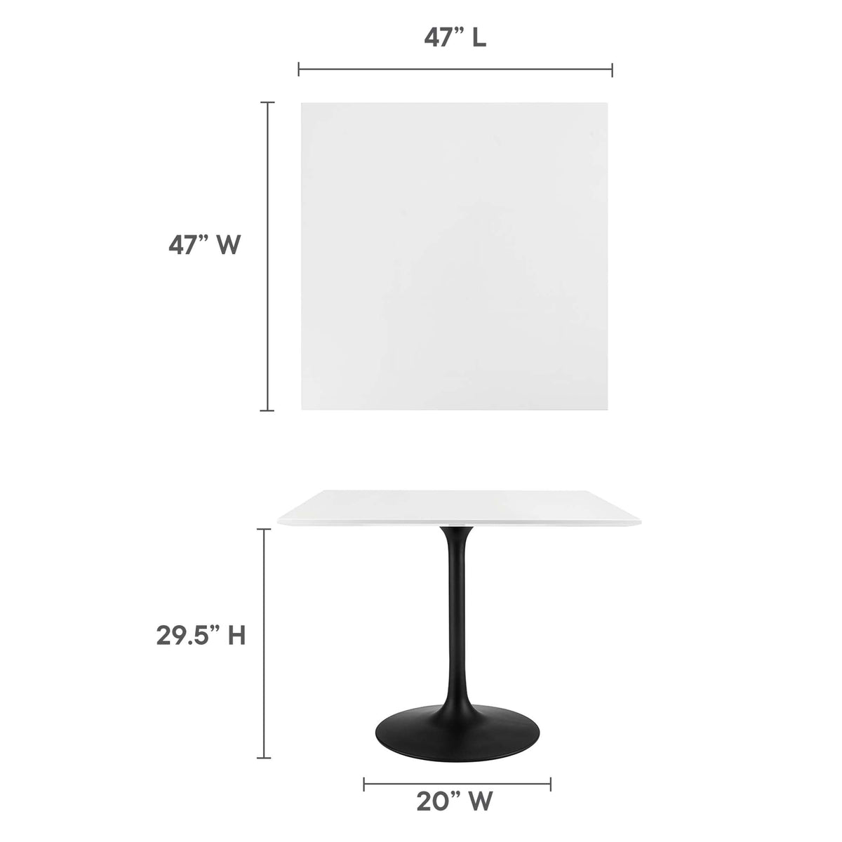 Lippa Square Wood Dining Table