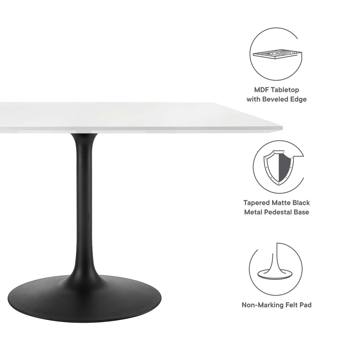 Lippa Square Wood Dining Table