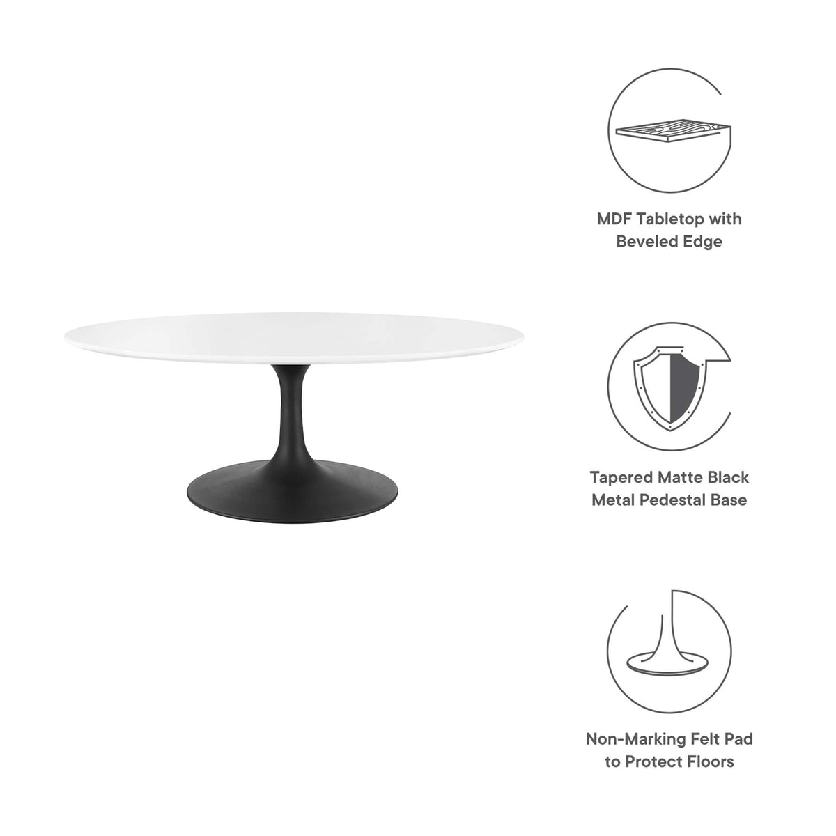 Lippa Oval Wood Coffee Table