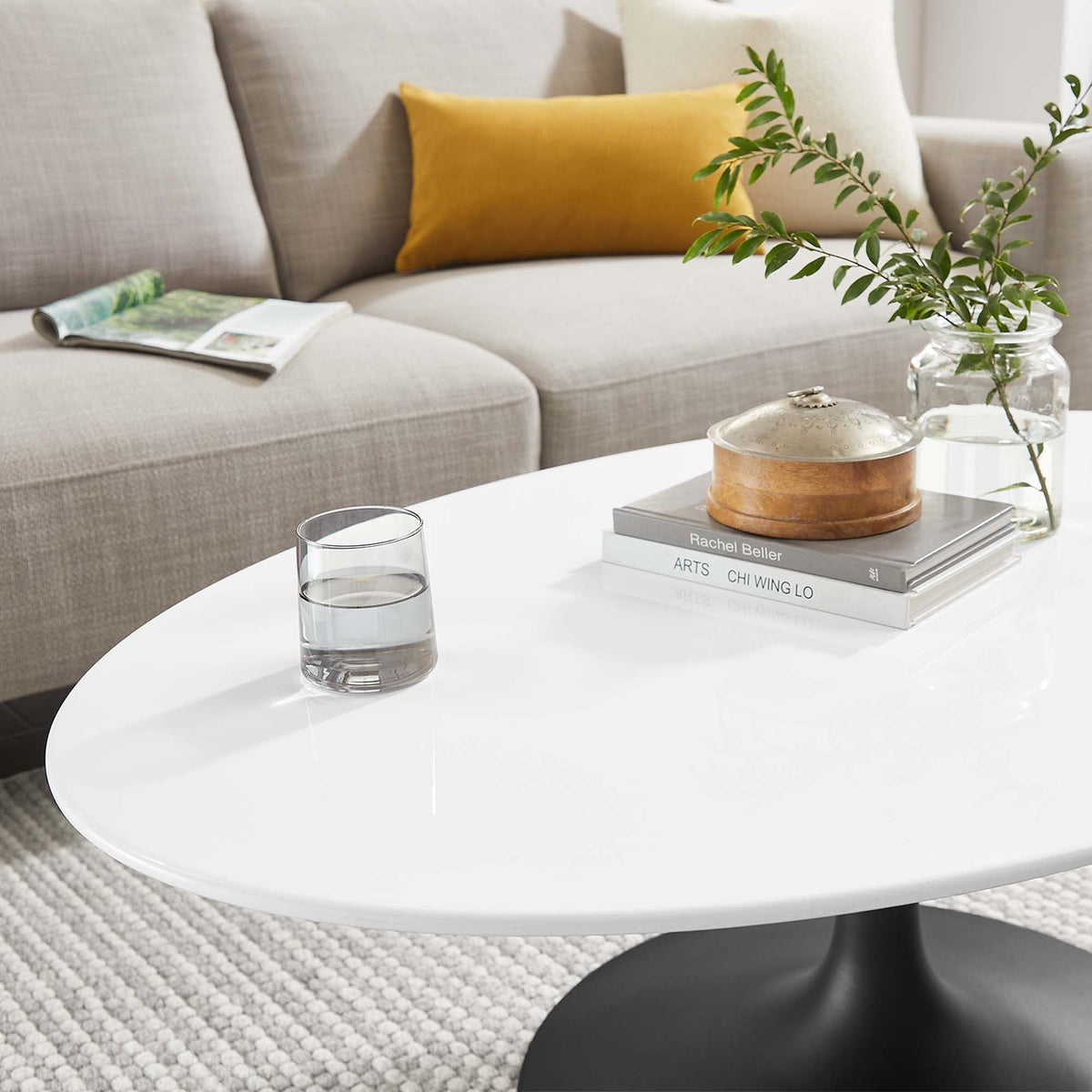 Lippa Oval Wood Coffee Table