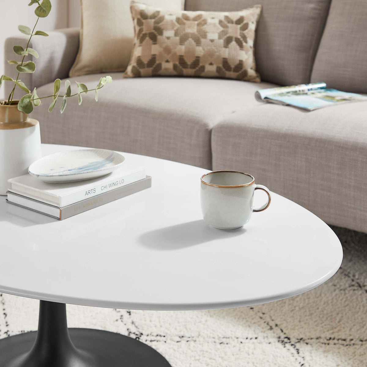 Lippa Oval Wood Coffee Table