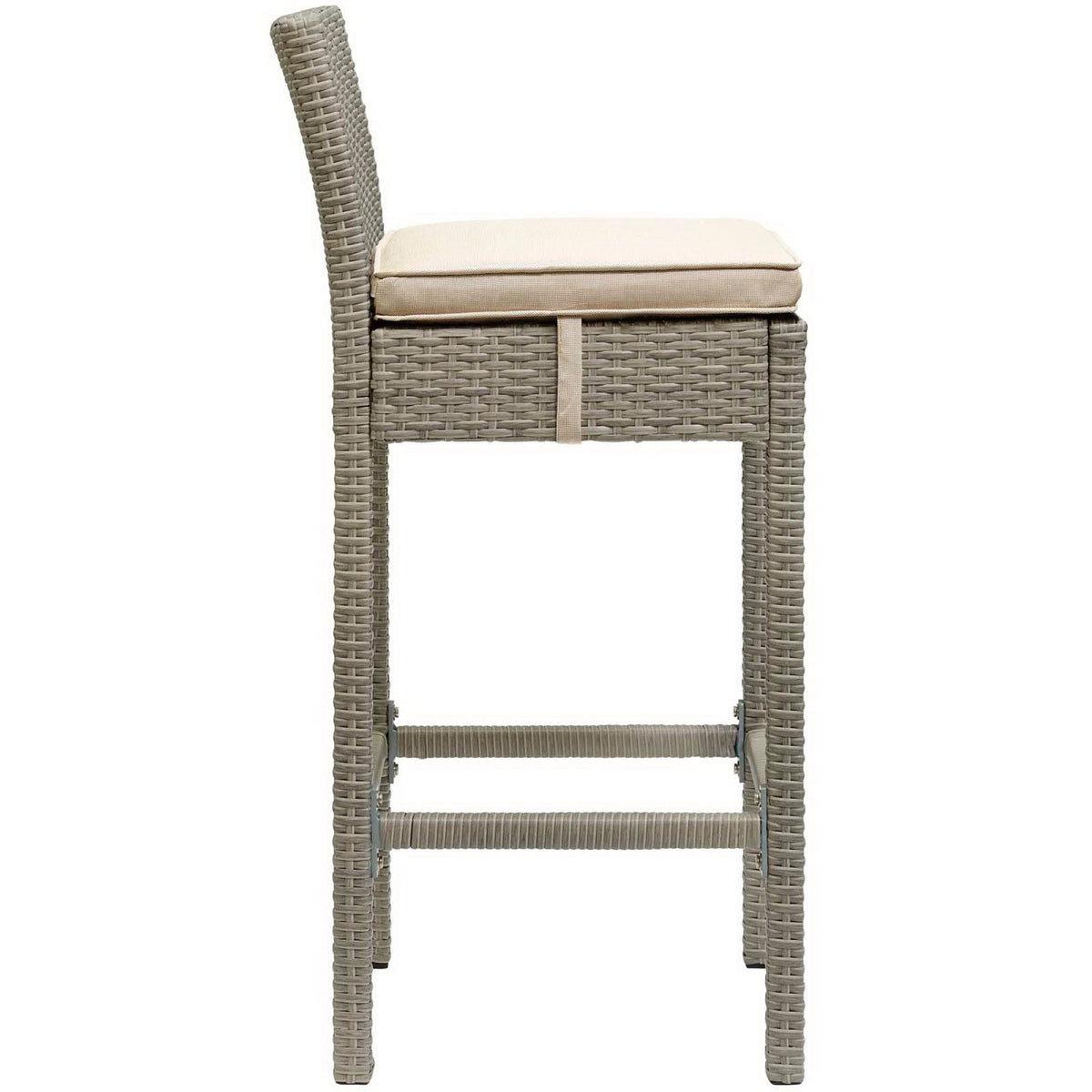 Conduit Outdoor Wicker Rattan Bar Stool Set of 2