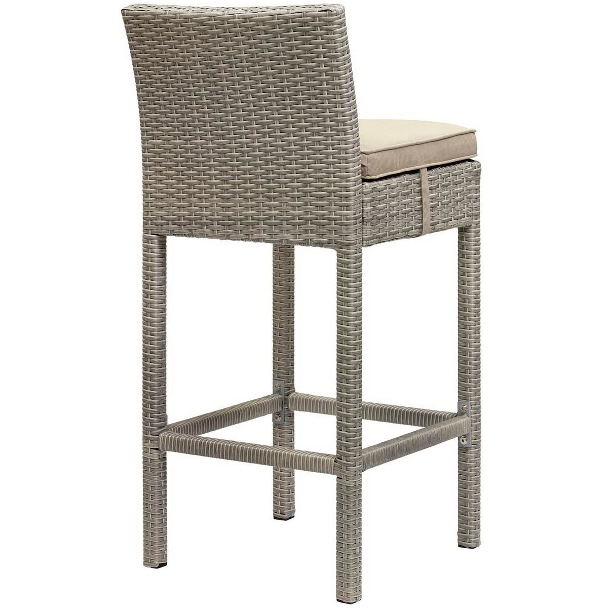 Conduit Outdoor Wicker Rattan Bar Stool Set of 2
