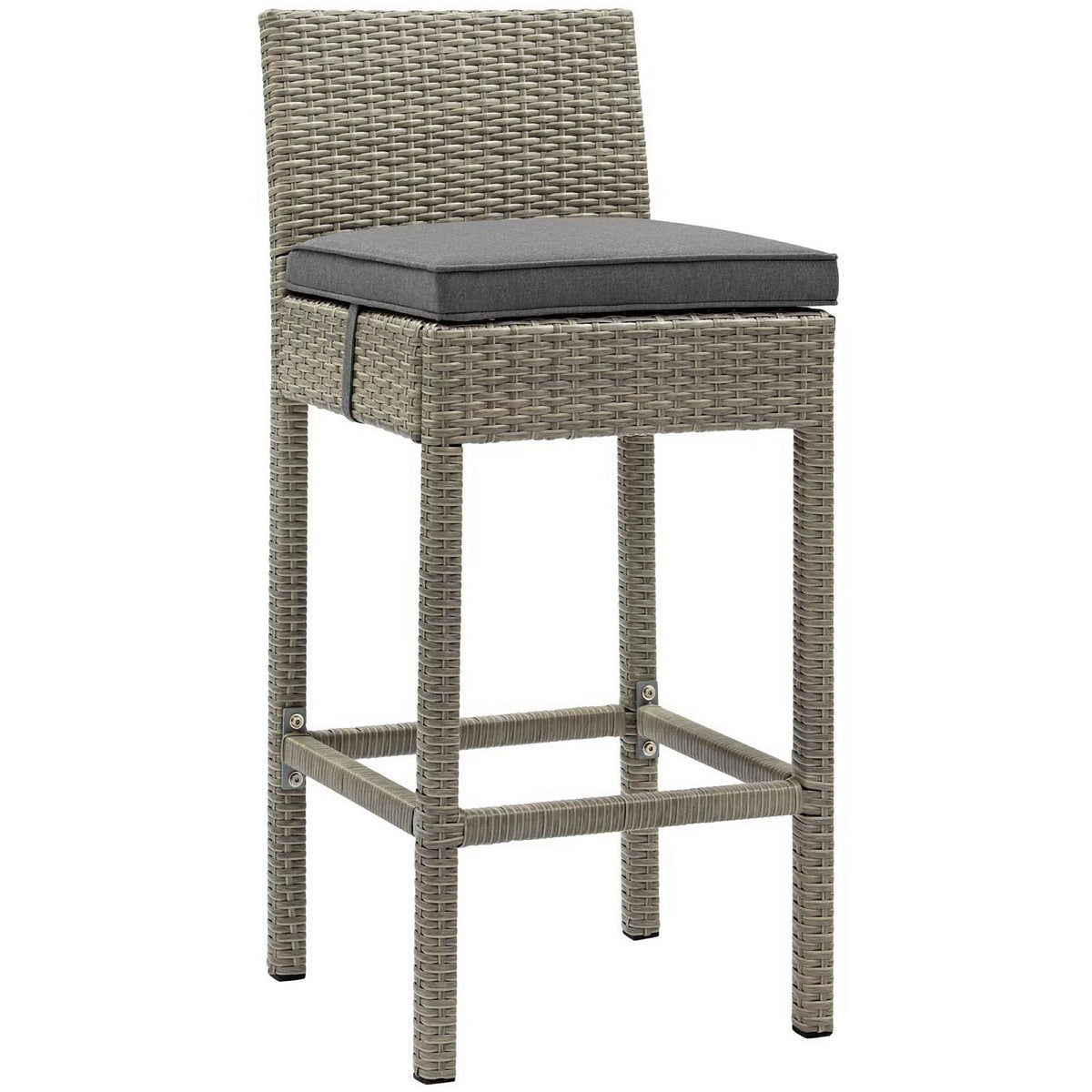Conduit Outdoor Wicker Rattan Bar Stool Set of 2