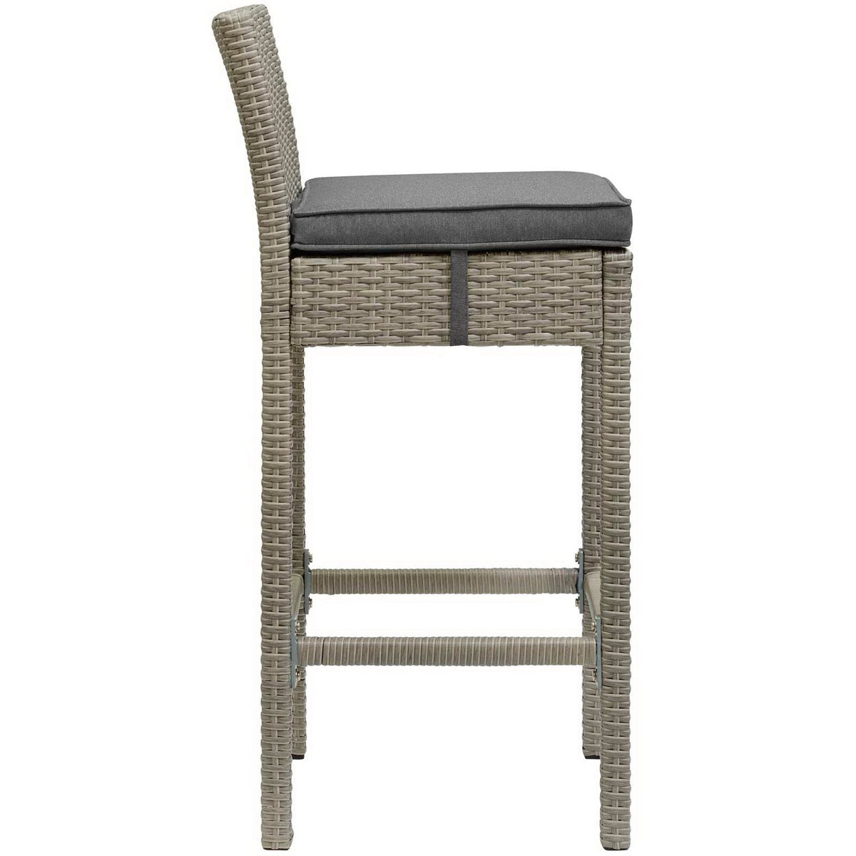 Conduit Outdoor Wicker Rattan Bar Stool Set of 2