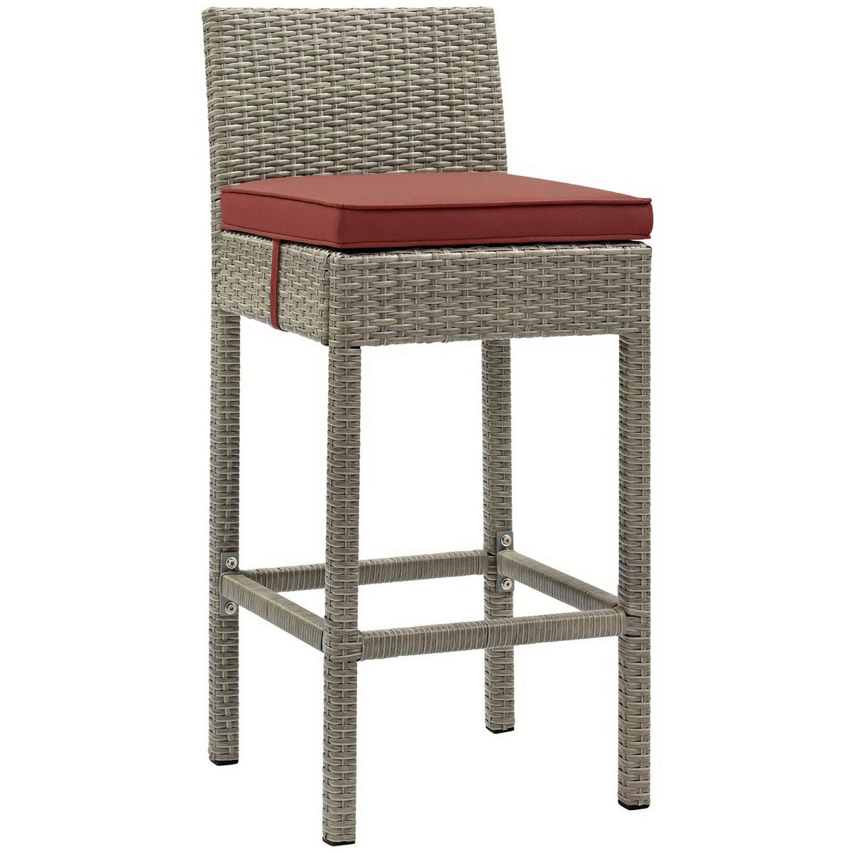 Conduit Outdoor Wicker Rattan Bar Stool Set of 2