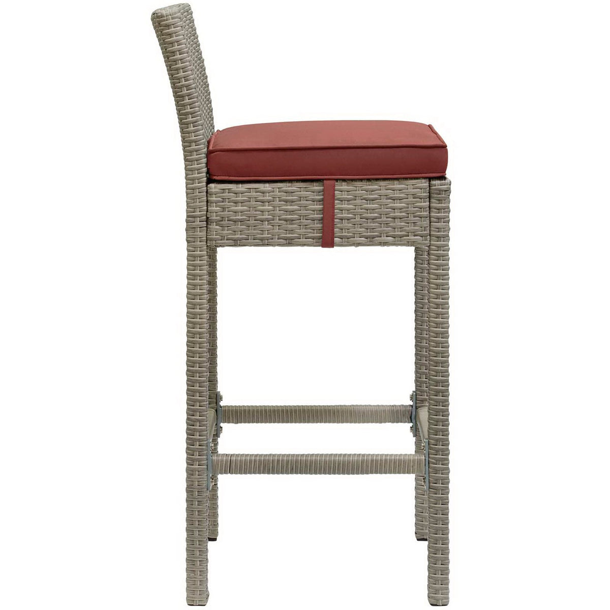 Conduit Outdoor Wicker Rattan Bar Stool Set of 2