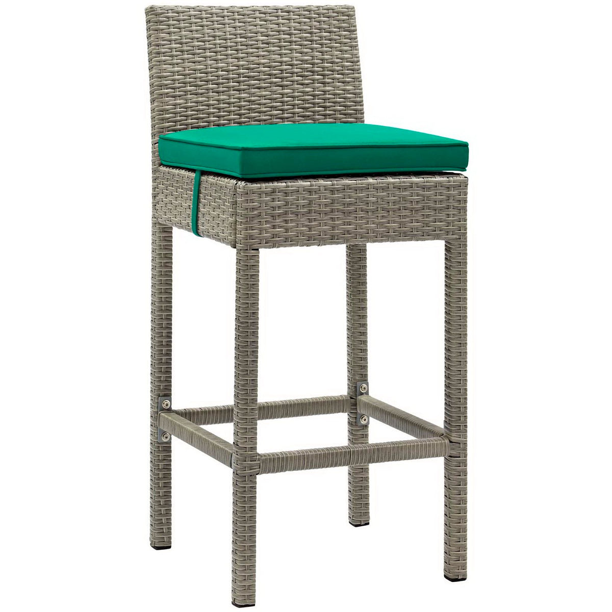 Conduit Outdoor Wicker Rattan Bar Stool Set of 2
