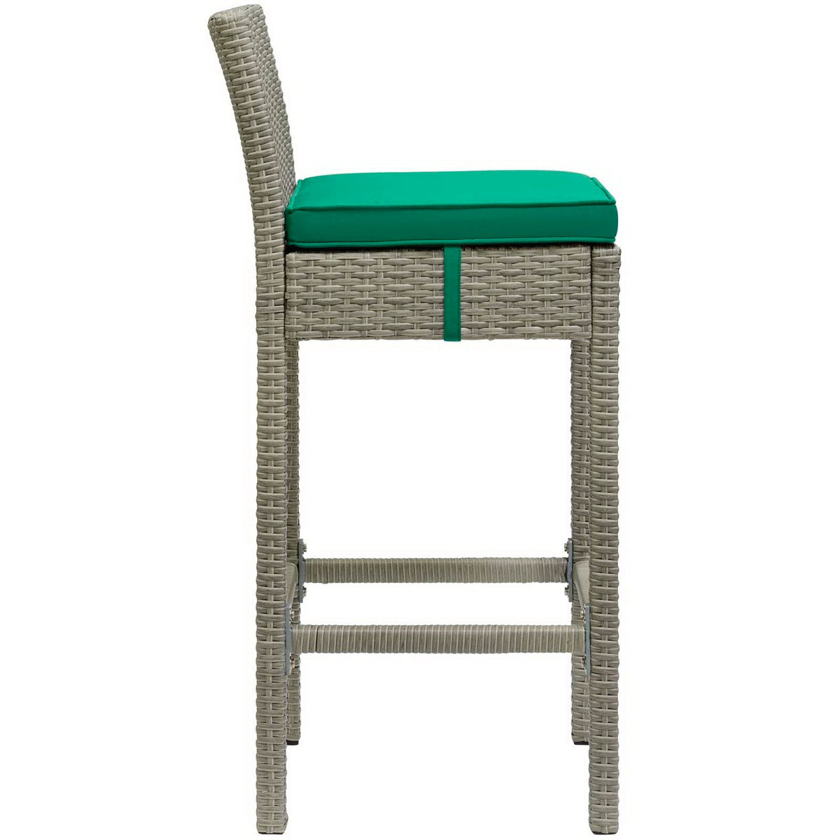 Conduit Outdoor Wicker Rattan Bar Stool Set of 2