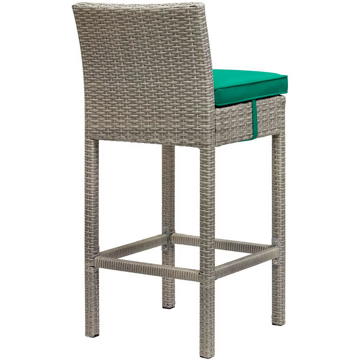 Conduit Outdoor Wicker Rattan Bar Stool Set of 2