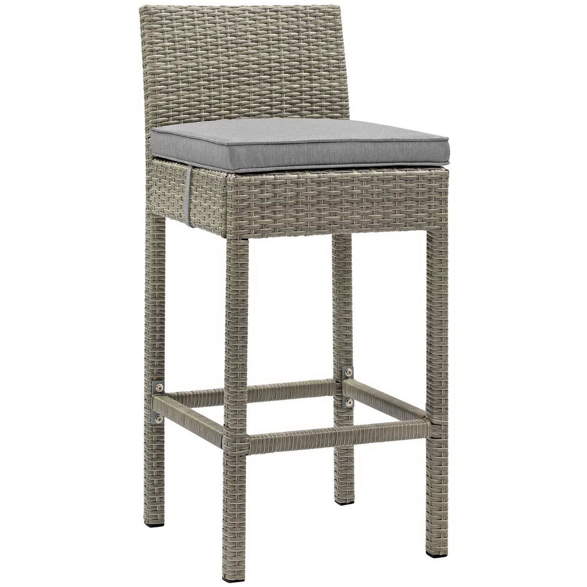 Conduit Outdoor Wicker Rattan Bar Stool Set of 2