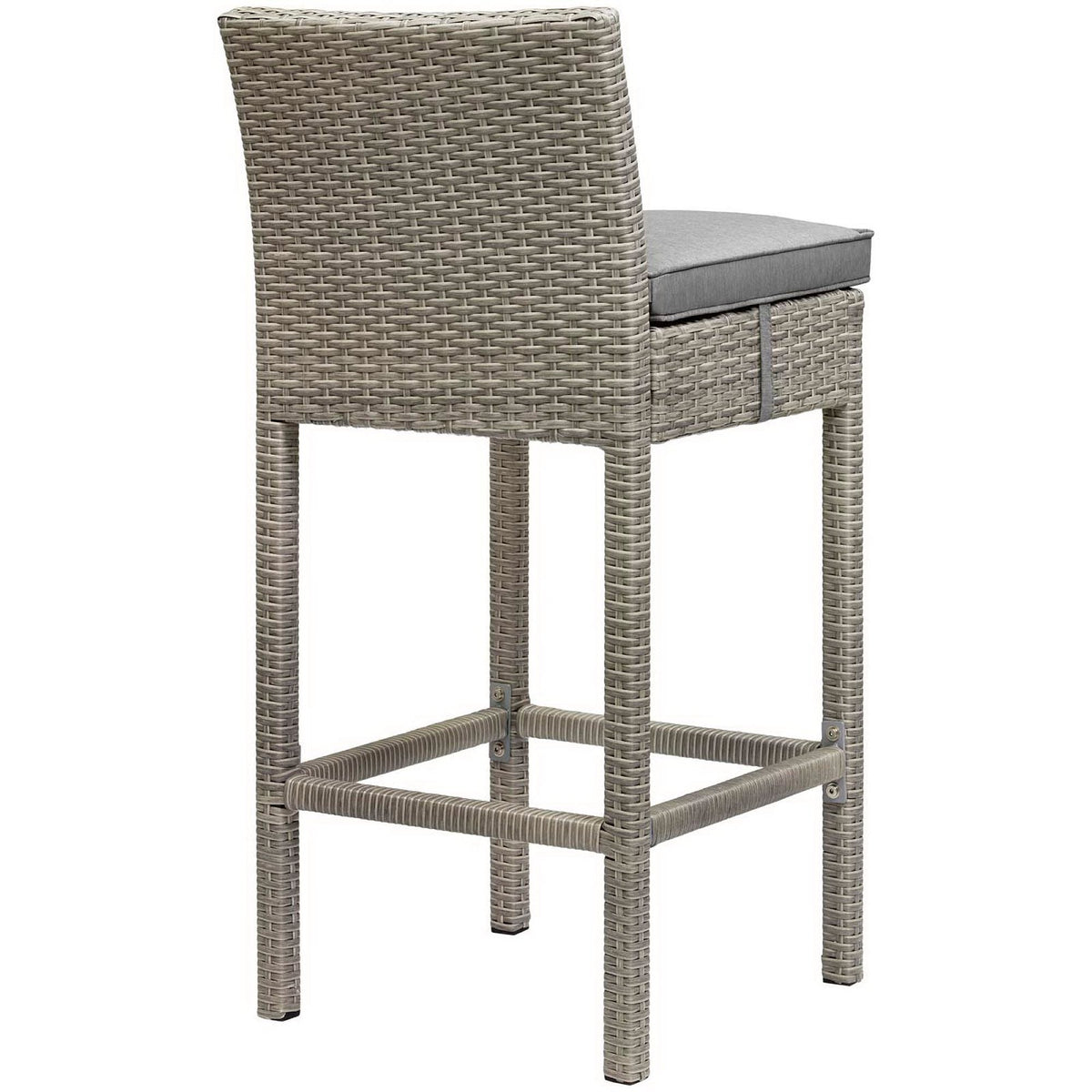 Conduit Outdoor Wicker Rattan Bar Stool Set of 2