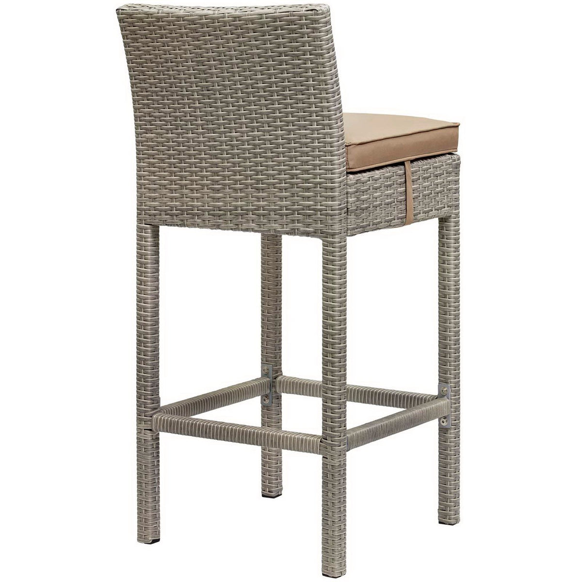 Conduit Outdoor Wicker Rattan Bar Stool Set of 2