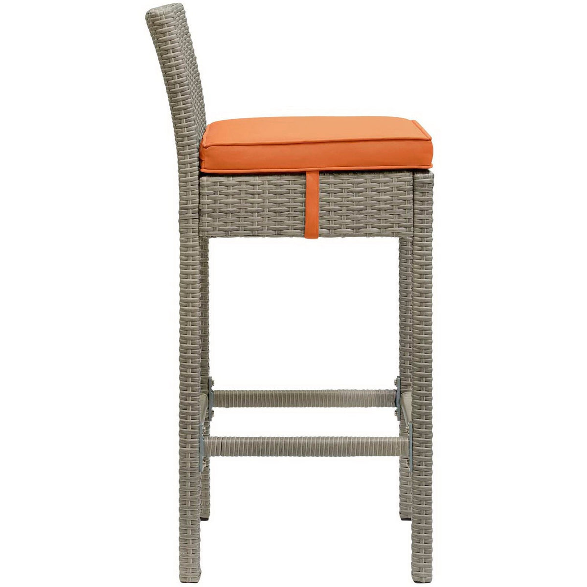 Conduit Outdoor Wicker Rattan Bar Stool Set of 2