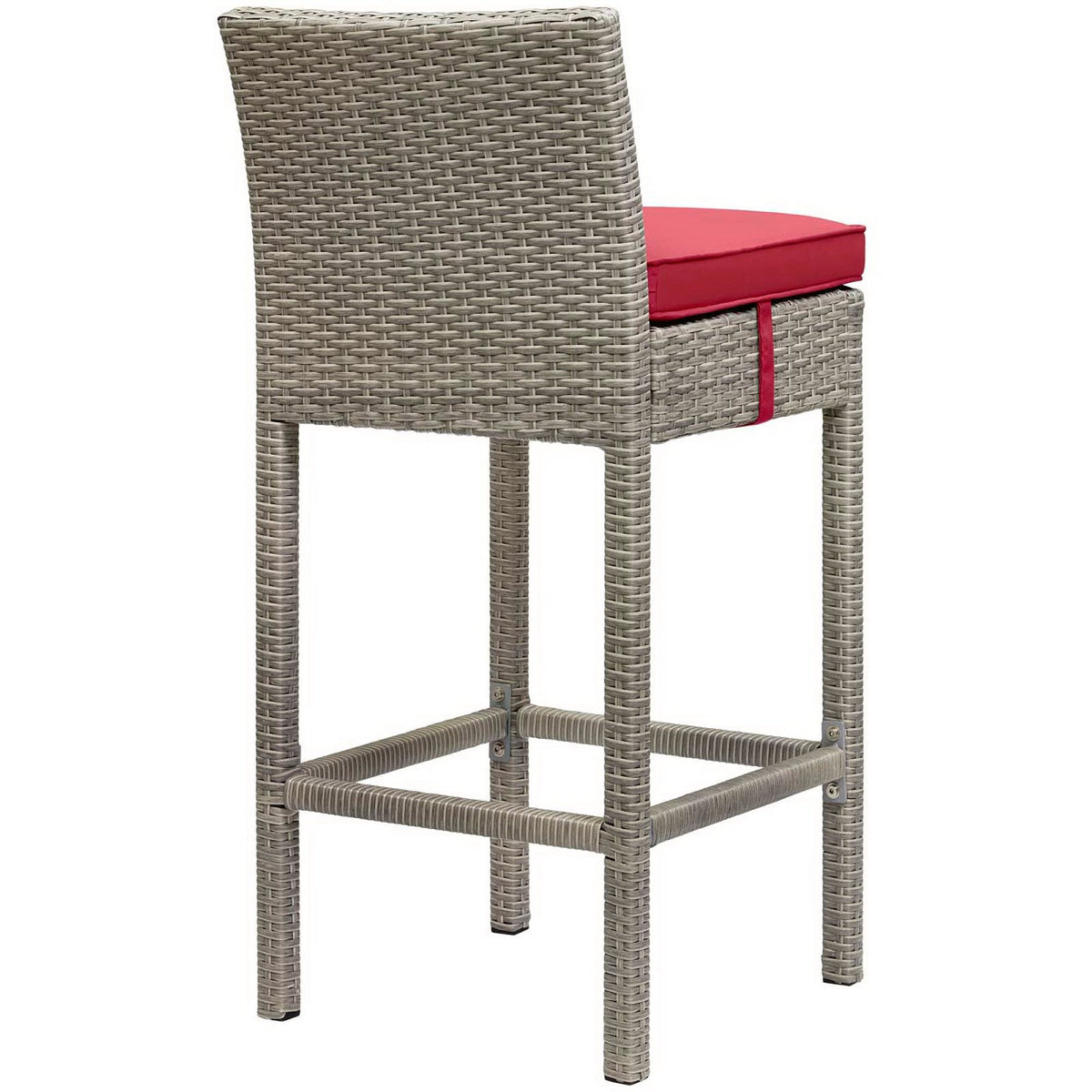 Conduit Outdoor Wicker Rattan Bar Stool Set of 2