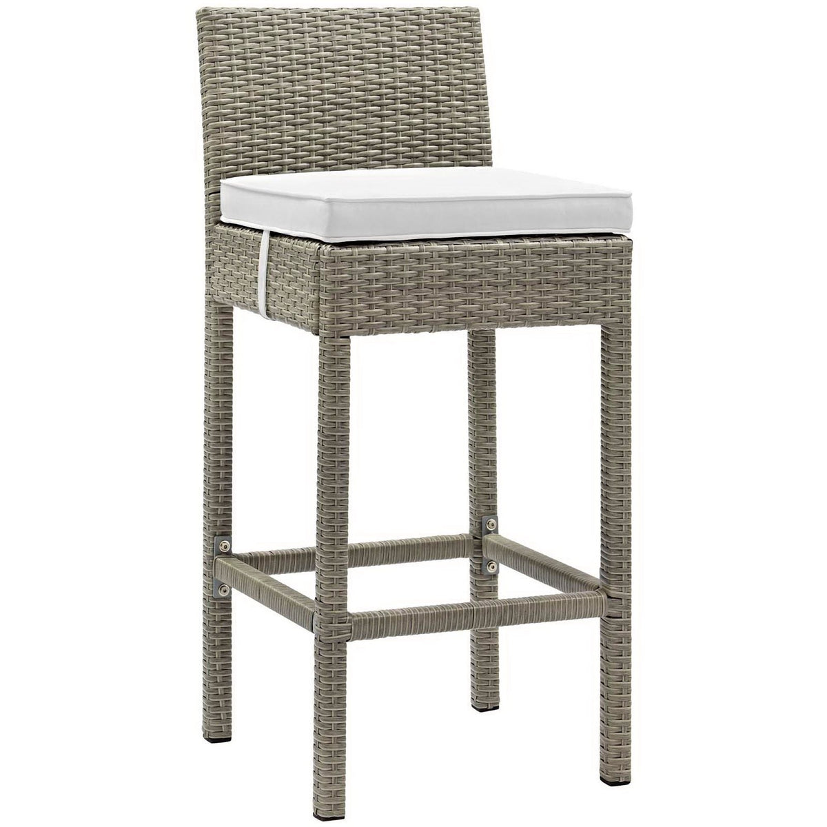 Conduit Outdoor Wicker Rattan Bar Stool Set of 2