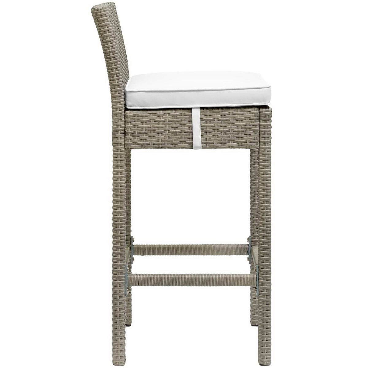 Conduit Outdoor Wicker Rattan Bar Stool Set of 2