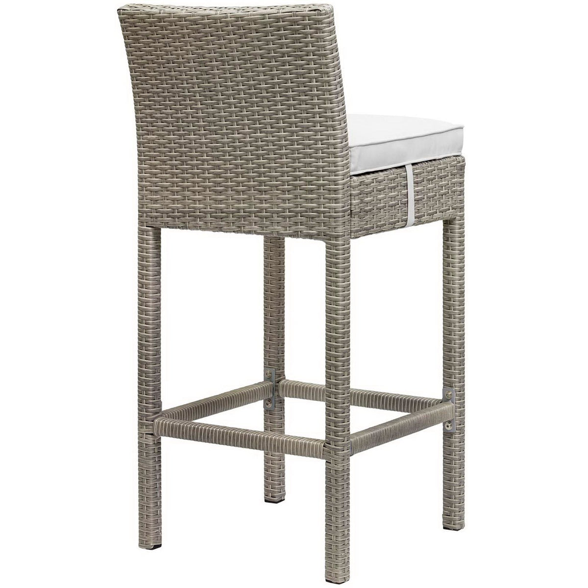 Conduit Outdoor Wicker Rattan Bar Stool Set of 2