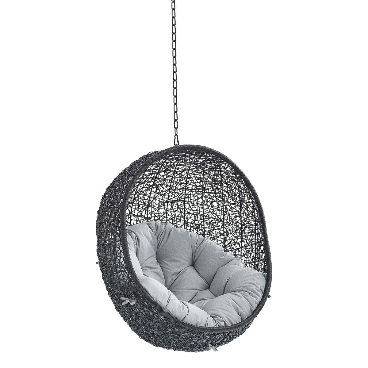 Encase Swing Outdoor Patio Lounge Chair Without Stand, Black Gray - view 1