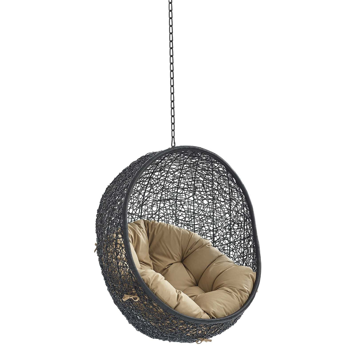 Encase Swing Outdoor Patio Lounge Chair Without Stand, Black Mocha - view 1
