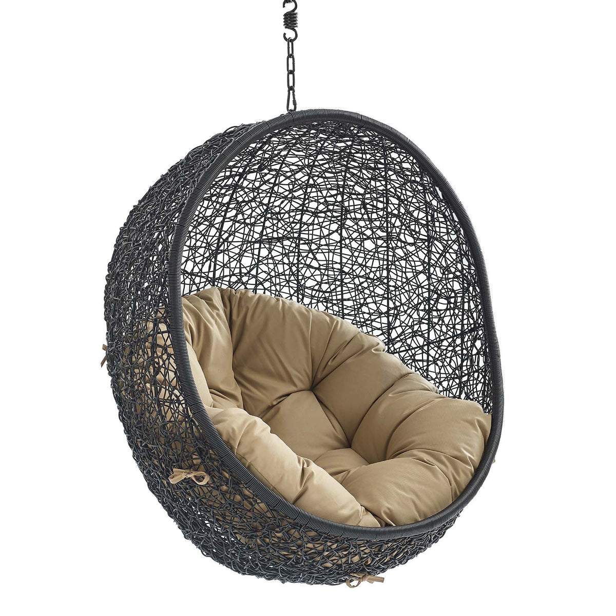 Encase Swing Outdoor Patio Lounge Chair Without Stand, Black Mocha - view 2