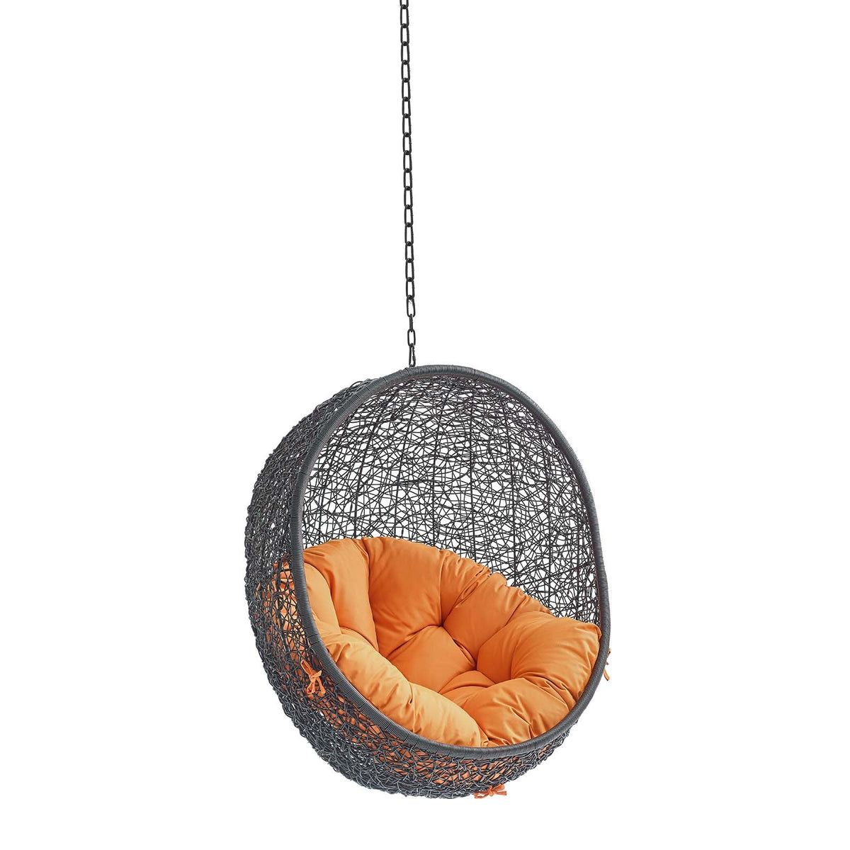 Encase Swing Outdoor Patio Lounge Chair Without Stand, Black Orange - view 1